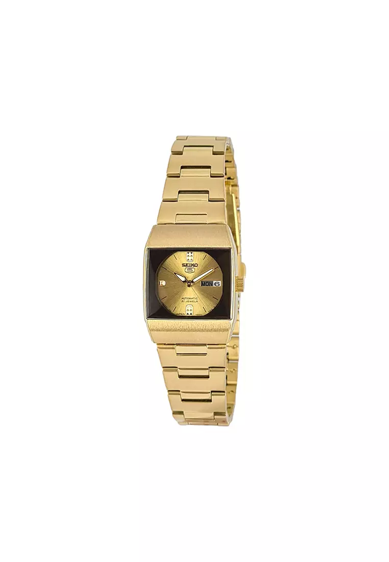 Gold seiko 5 automatic 21 top jewels