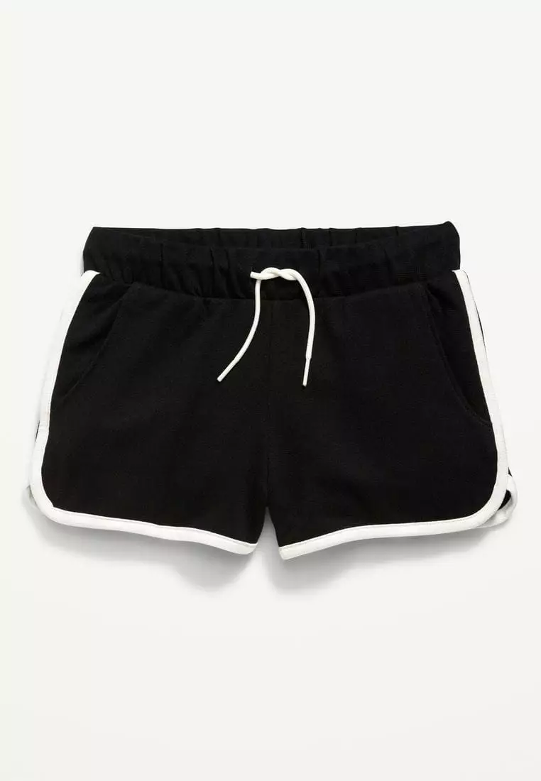 French Terry Dolphin-Hem Cheer Shorts For Girls