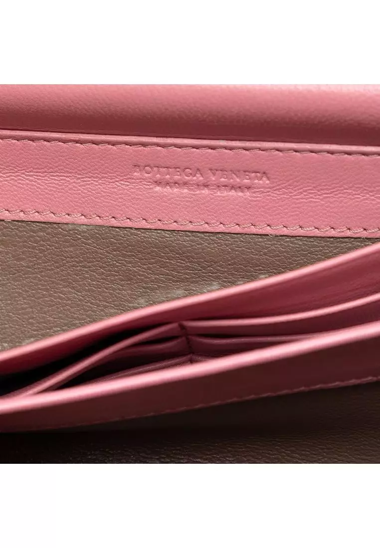 Pre-Loved Bottega Veneta Nappa Intrecciato Continental Wallet On Chain