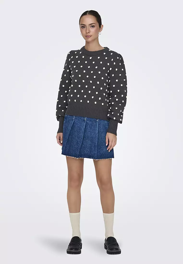 Long Sleeves Pom Poms Pullover Sweater