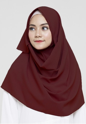 Jual COTTON BEE Chayra Instan Pashmina Maroon Original 