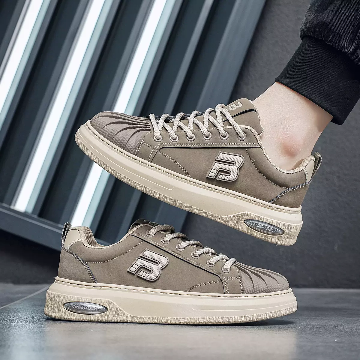 Sneakers Cowok Kerja Casual Ootd Sepatu Pria Pelajar QN183