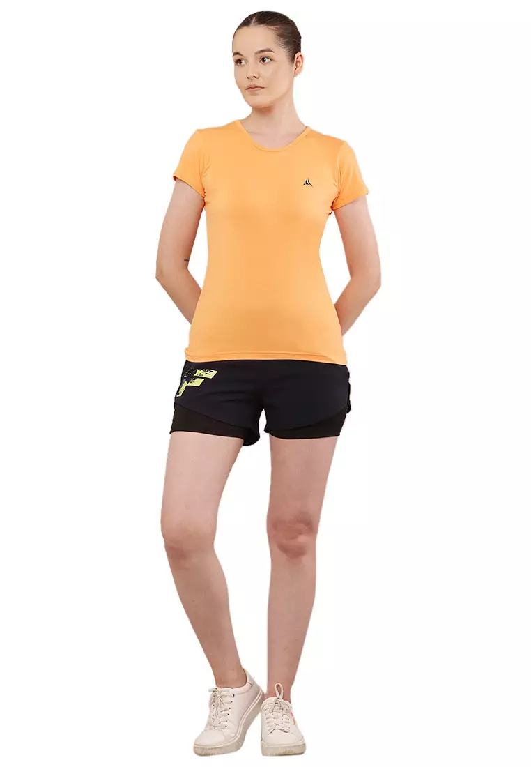 Women's Eco-Stretch Bamboo Training Yellow T-Shirt