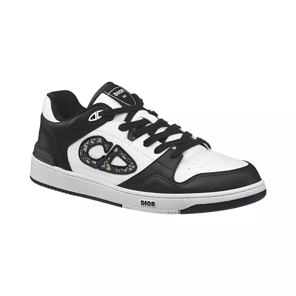 B57 Oblique Jacquard Low Top Sneakers Black White
