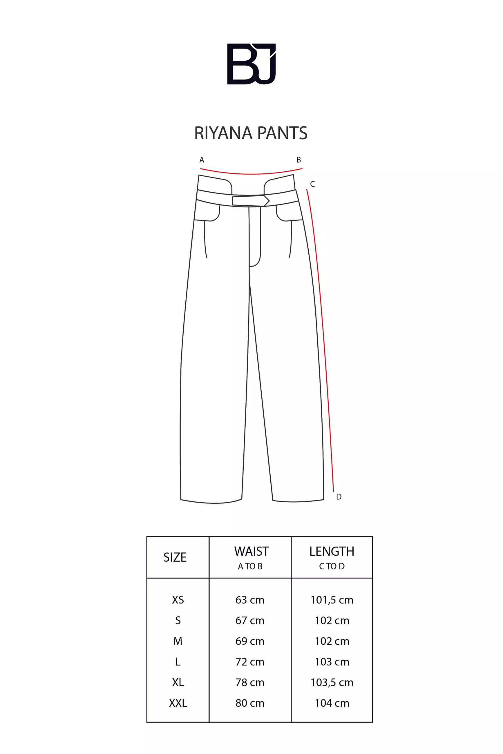 Benang Jarum Riyana Pants - Black