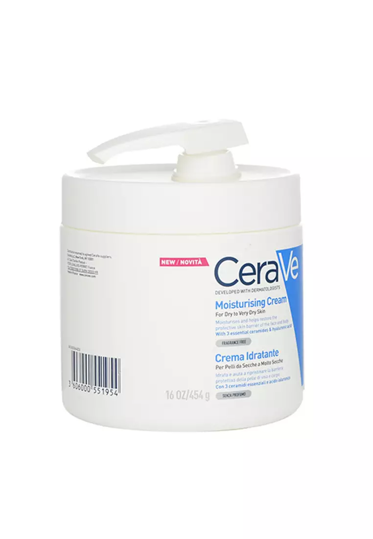 Cerave - Moisturising Cream For Dry To Very Dry Skin (With Pump) 454g/16oz