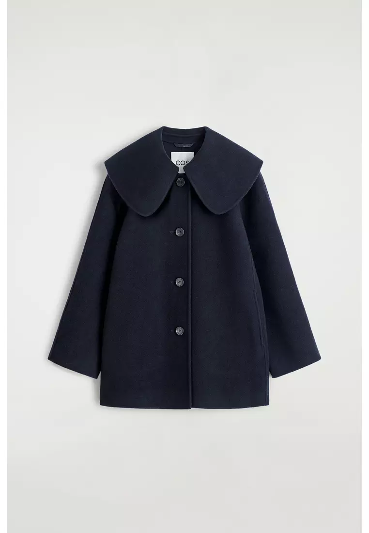 COLLARED DOUBLE-FACED WOOL JACKET