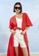 LC WAIKIKI pink and orange Shawl Collar Poplin Women's Kimono 62FEBAA3EBD4B2GS_4