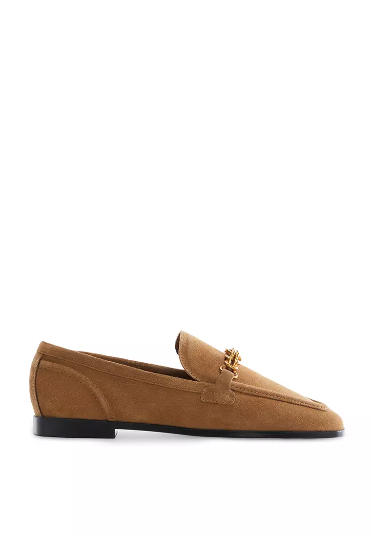 Discount on Mango  shoes - SKU: Leather Loafers With Chain