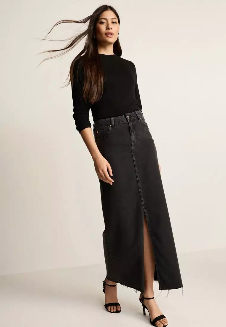 Buy NEXT Denim Maxi Skirt Online ZALORA Malaysia