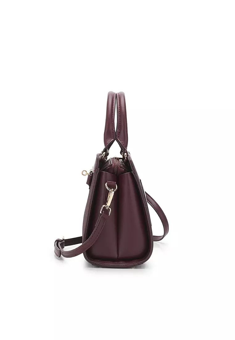 Women's Top Handle Bag / Sling Bag / Crossbody Bag / Shoulder Bag - Maroon