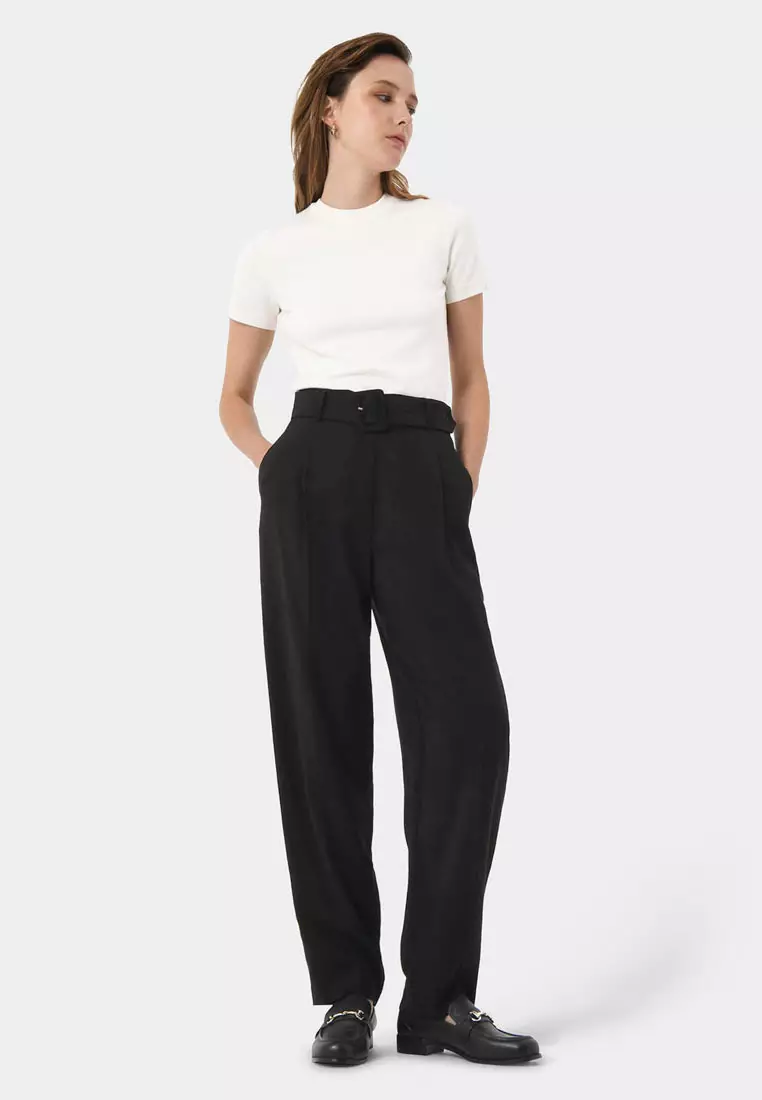 Hazel Belted Tapered Pant