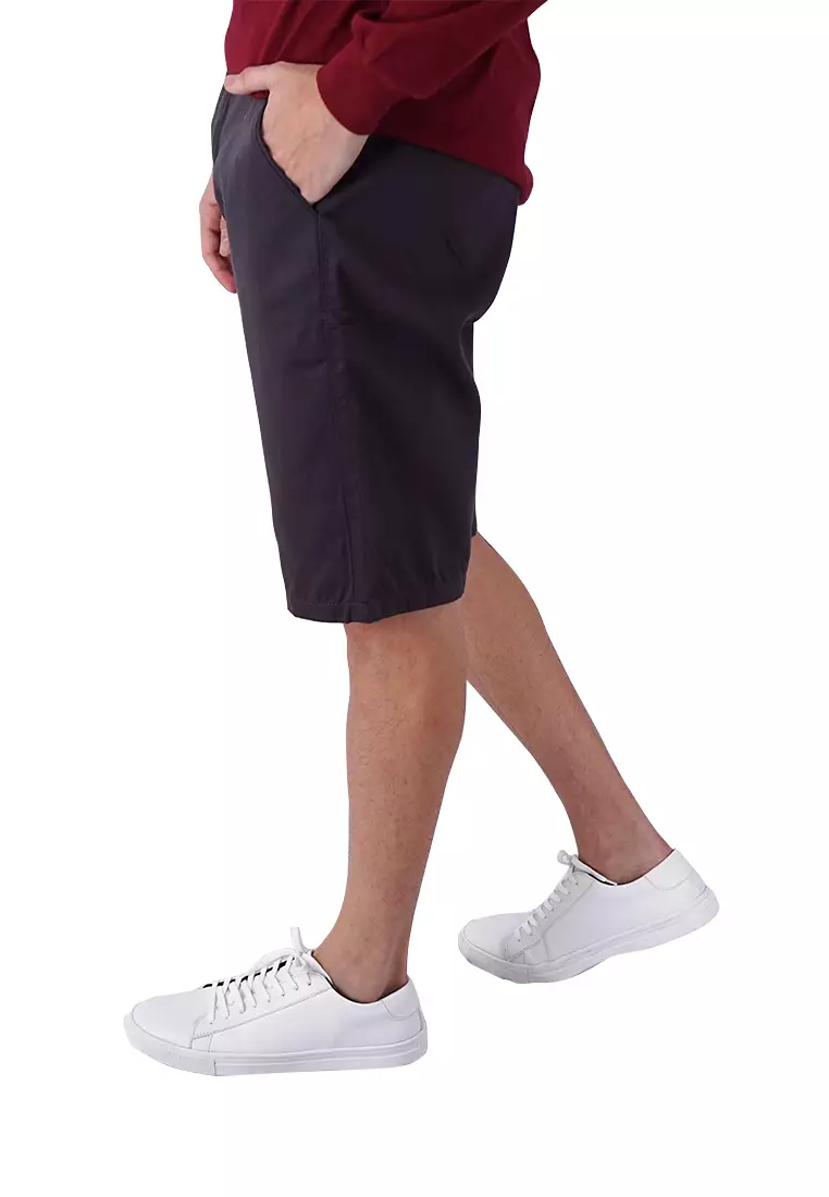 Celana Pendek Pria Chino Polos Short Pants Slim Fit Abu tua