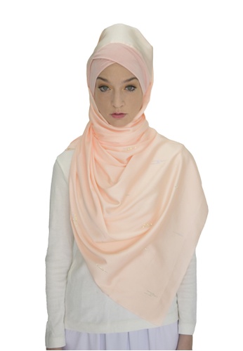 Cantik Butterfly Starlight Semi Instant Hijab (Peach) 11B7BAA741B863GS_1