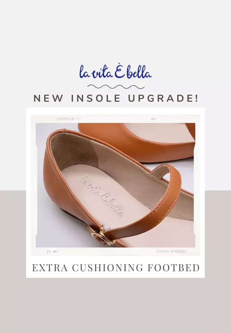 Willow Sepatu Mary Jane Flat Shoes Wanita