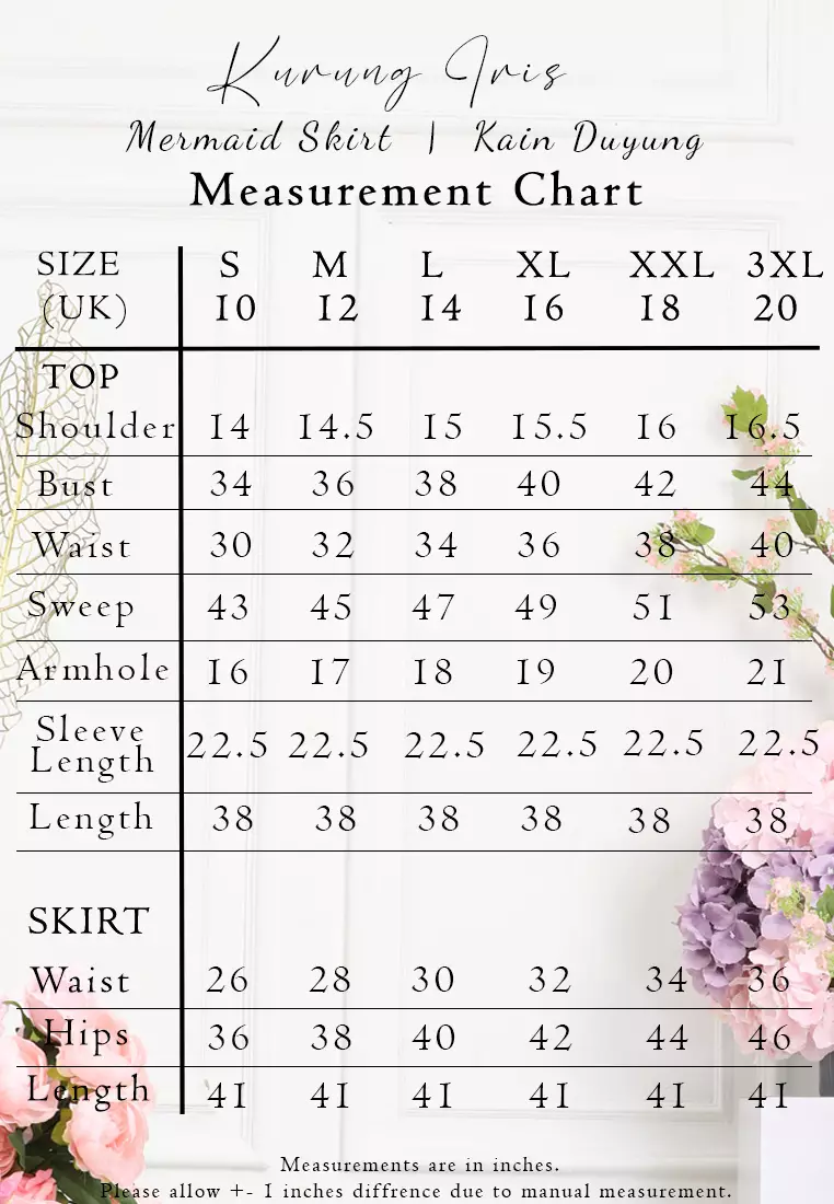 Waxflower Off White Baju Kurung Modern Chiffon