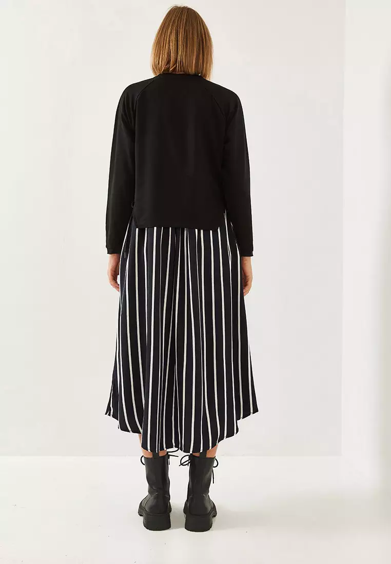 Women's Side Tie Skirt Print Long Sleeve Dress 60351251