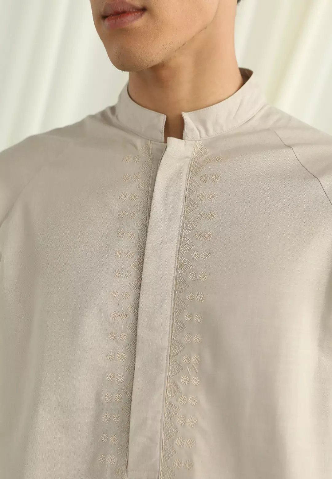 HijabChic Ammar Koko Beige - Baju Koko Lebaran Pria