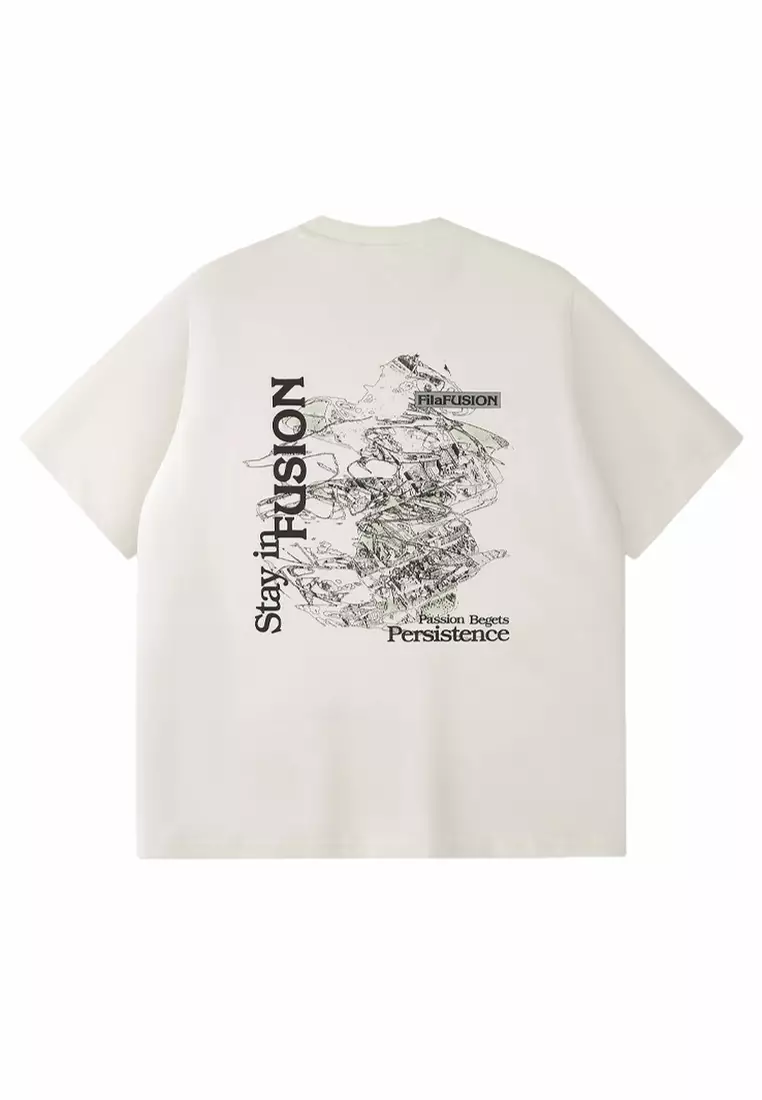 FILA FUSION INLINE  WORKWEAR Men's Short Sleeves T-Shirt (Matcha Khaki / Ash)