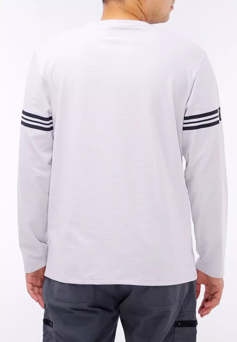 Round Neck Streaky Long Sleeve