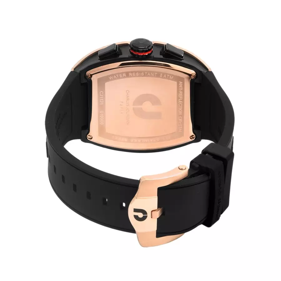 Charles Jourdan CJ1121-1732C Karet Hitam Rosegold