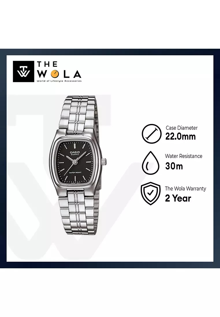 Women Analog Watch LTP-1169D-1AR Silver Stainless Steel Strap