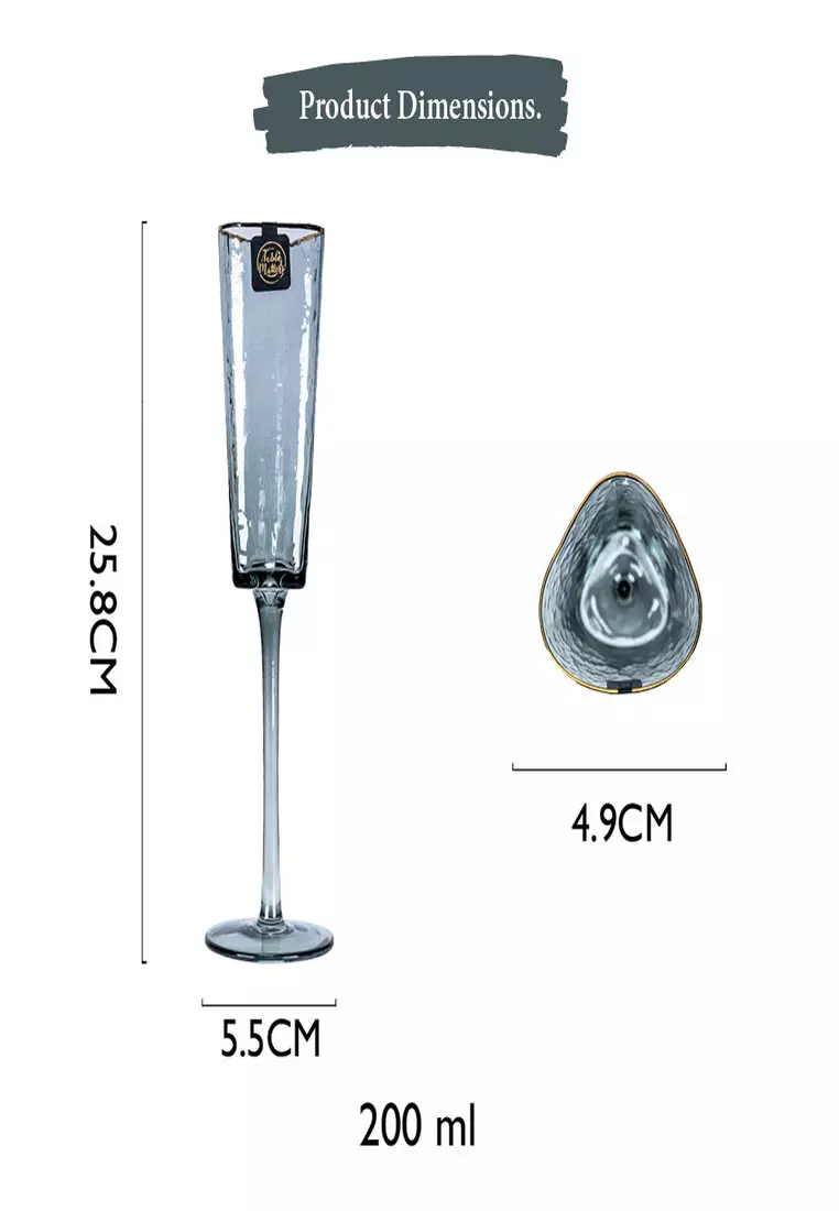 Buy table matters table matters tsuchi grey champagne glass 200ml