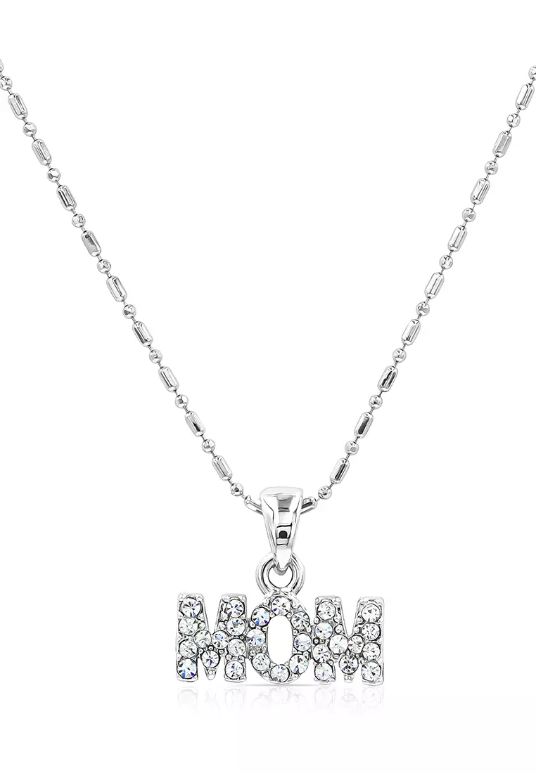 White on sale crystal necklace
