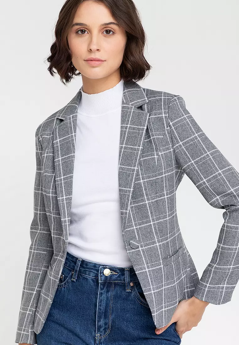Checkered Blazer