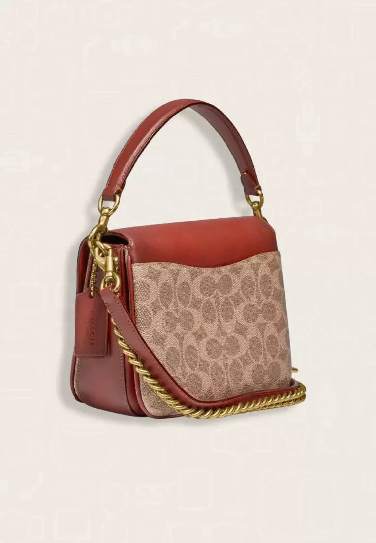 Coach Cassie Crossbody 19 In Signature Canvas Tan Rust