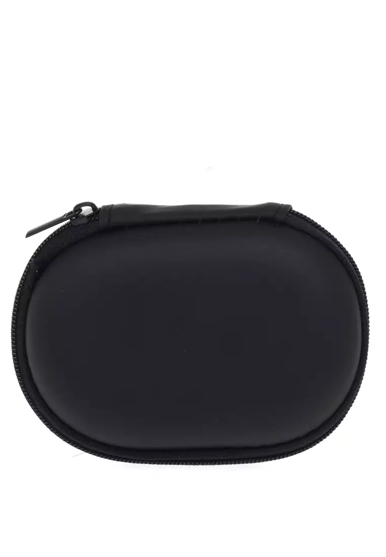 Ars Kotak Box Penyimpanan Earphone Headset EVA Case Material PU ORIGINAL - Black