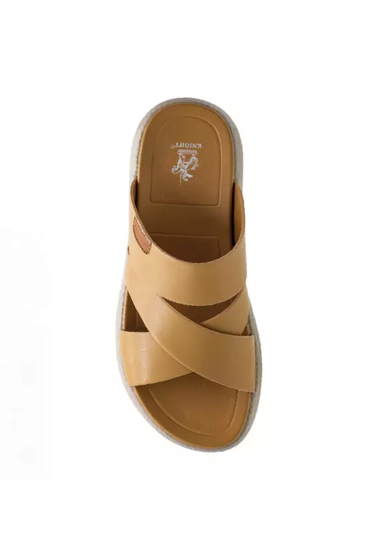 Men Slip On Faux Leather Classic Casual Sandals - 250140047