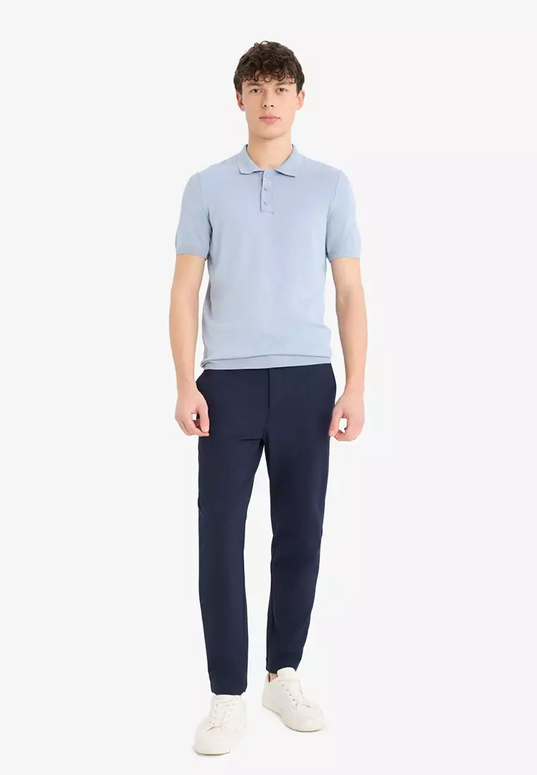 Standard Fit Short Sleeve Knitwear Polo Shirt