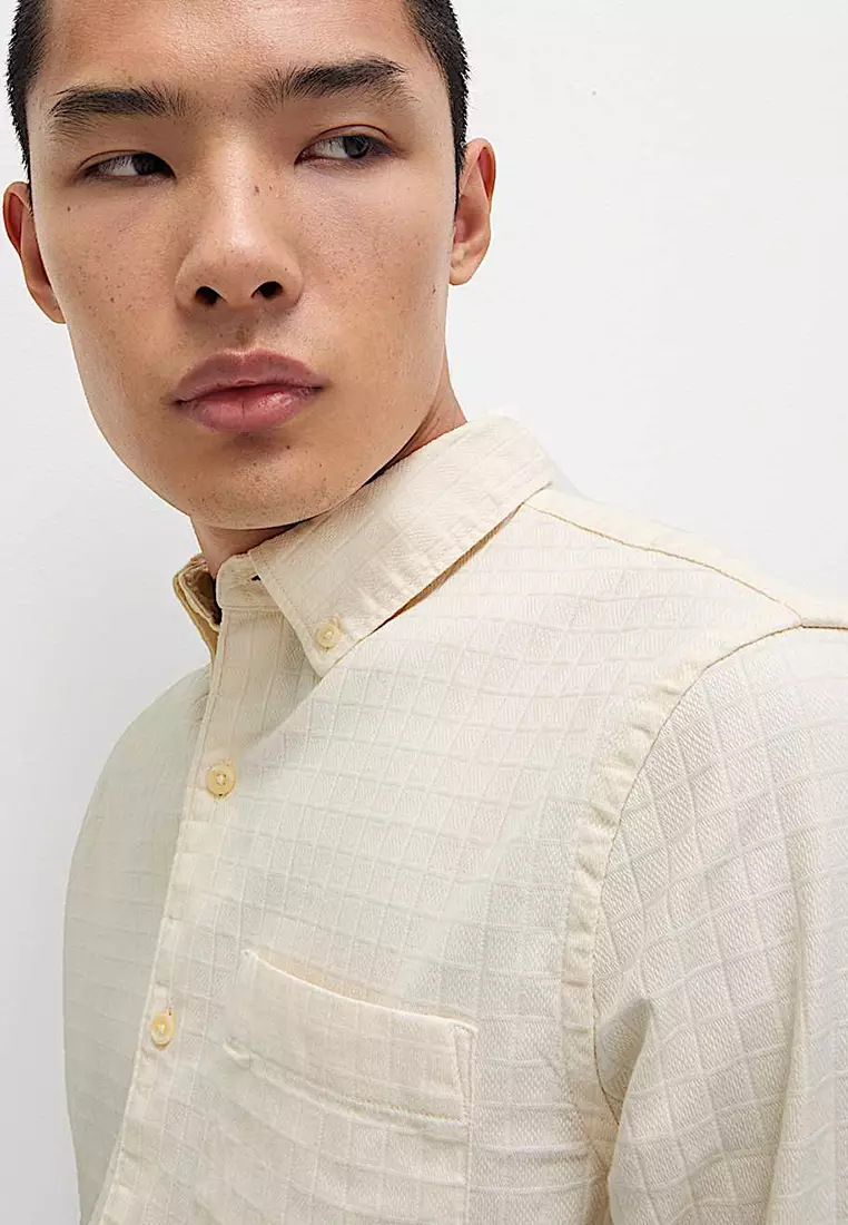 Pure Cotton Textured Shirt