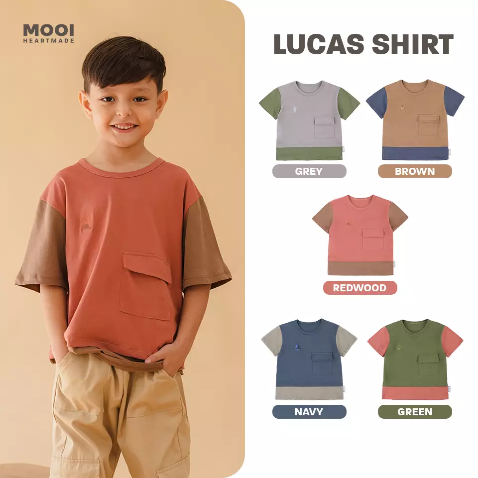 Mooi Kaos Anak Lucas Shirt - Green