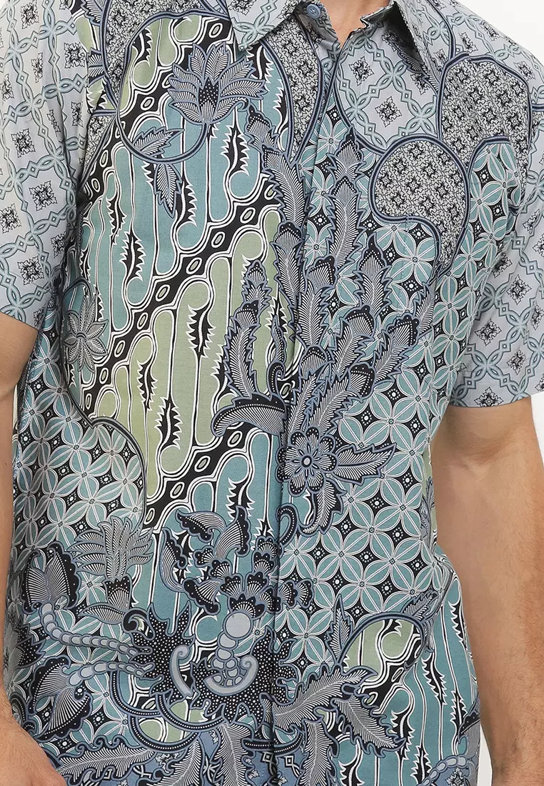 Oliver Shirt Kemeja Batik Pria Pendek