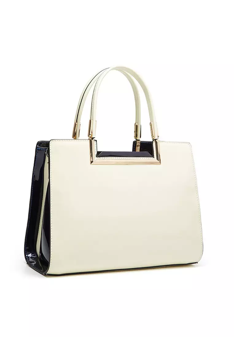 White patent best sale leather handbag