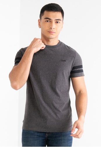 Superdry grey Vle Quarterback Tee 0C795AA08D2E17GS_1
