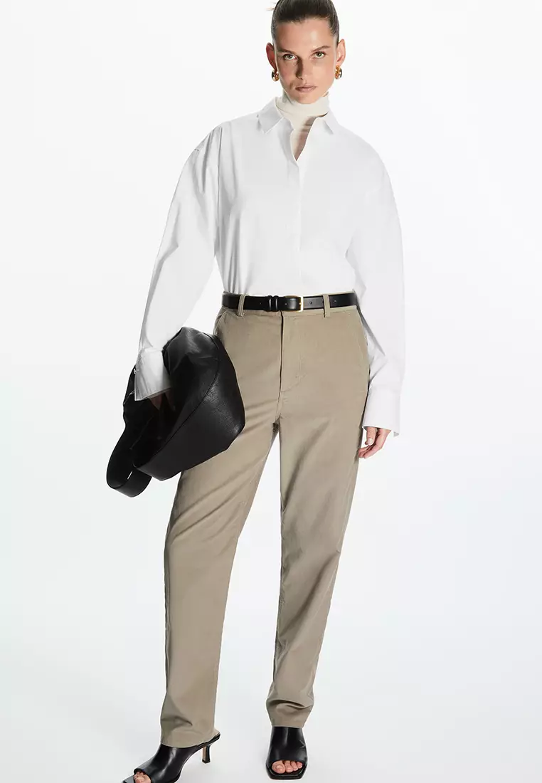 Straight-Fit Corduroy Chino Trousers