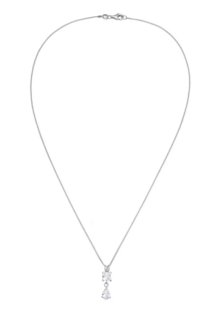 Kalung Perhiasan Perak 925 Wanita Drop Zirconia