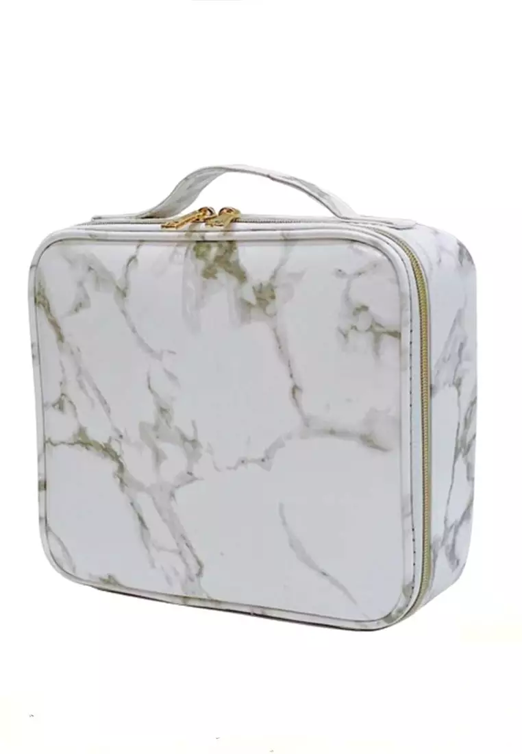 Elmar Tas Koper Make Up Wanita Travel Cosmetic Big Capacity Waterproof Material Nylon ORIGINAL - White