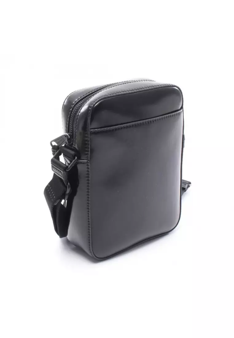 Pre-Loved Burberry THORNTON Nova check Shoulder bag Coated canvas black multicolor