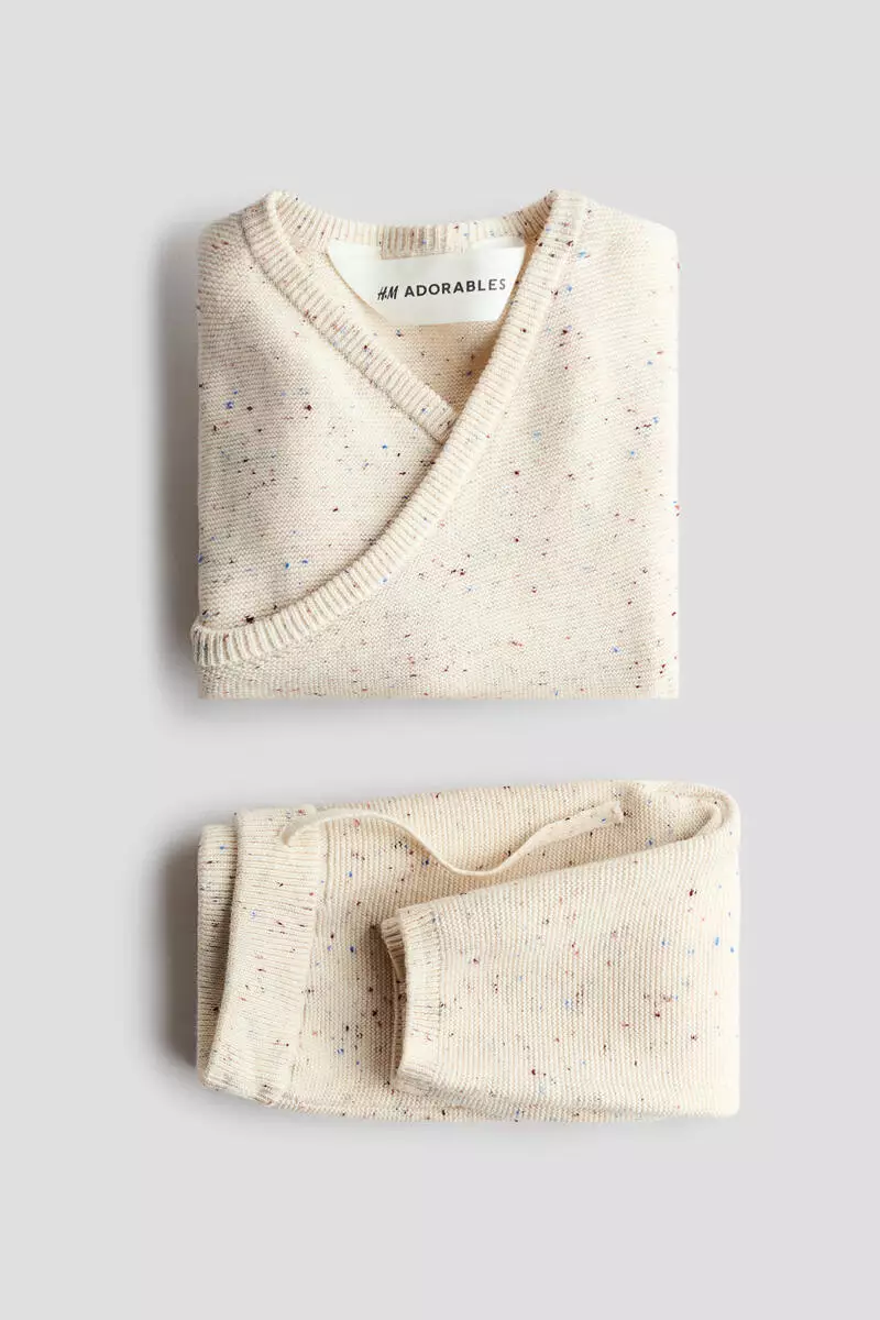 2-piece fine-knit cotton set