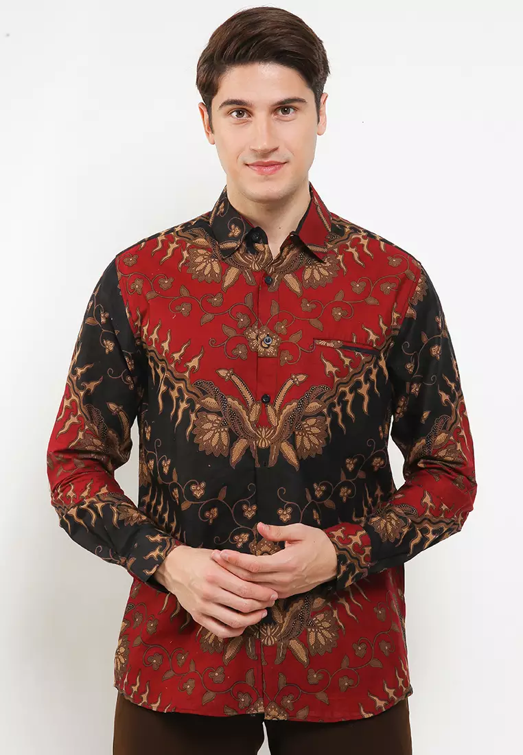 Abhicandra Kemeja Batik Exclusive Premium Pria Casual Modern Lengan Panjang