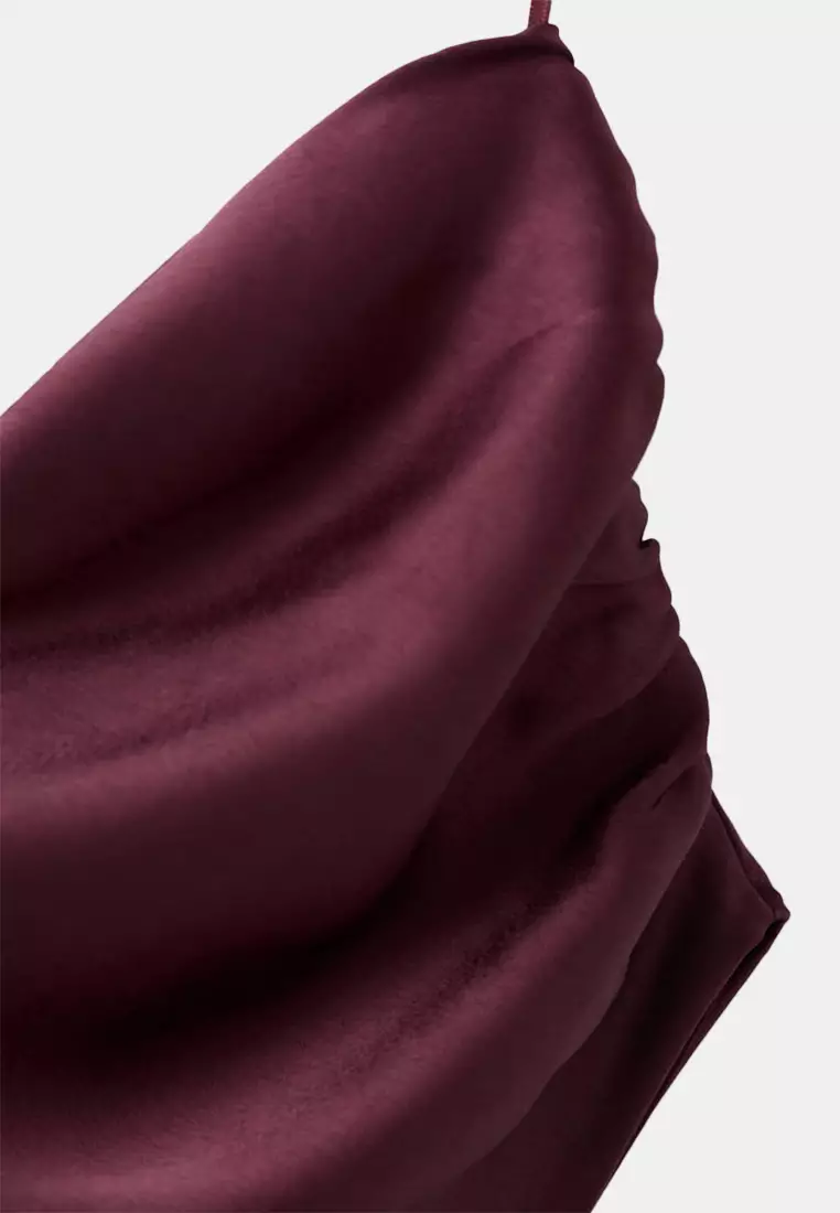 Asymmetrical Satin Dress