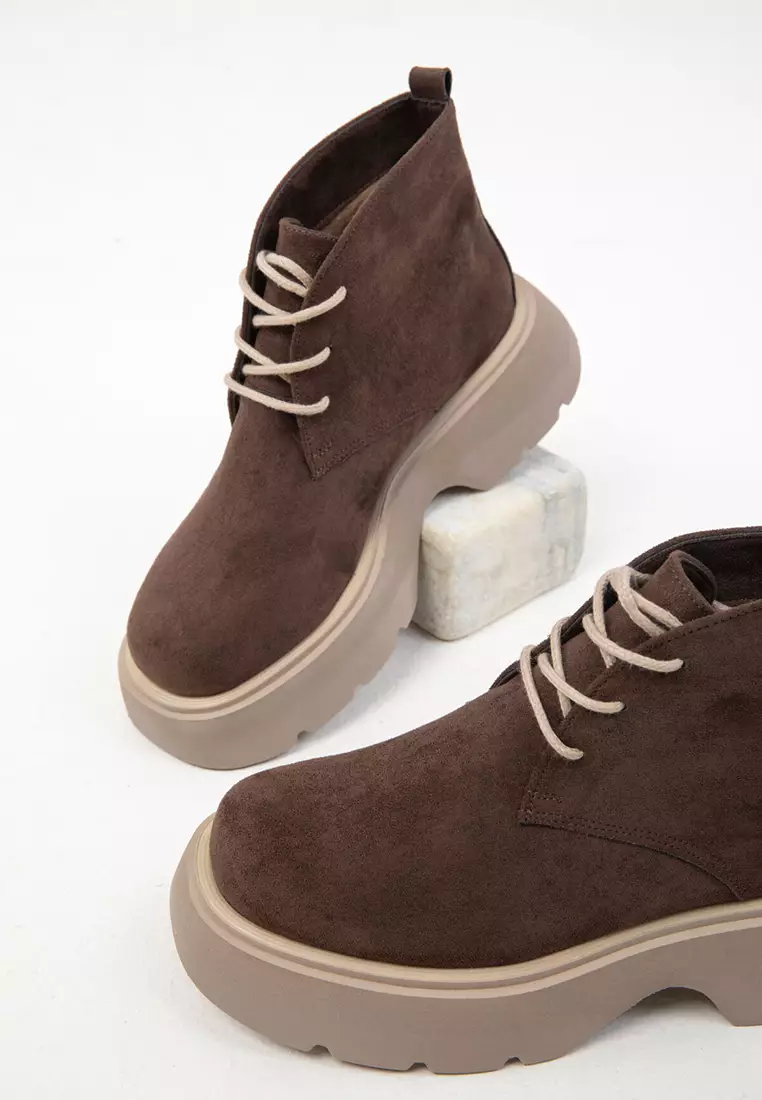 Brown Suede 19928 Boots & Bootie