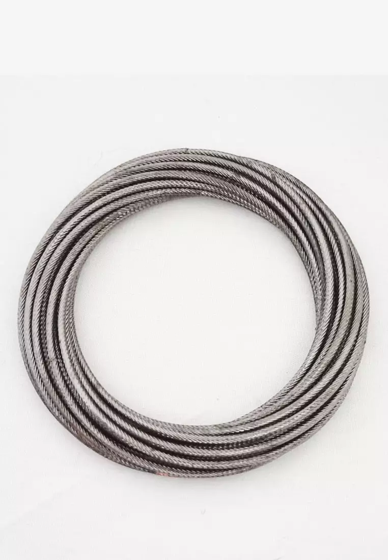 Women's Accessories Interlink Bangle Gelang Wanita Smoked Silver