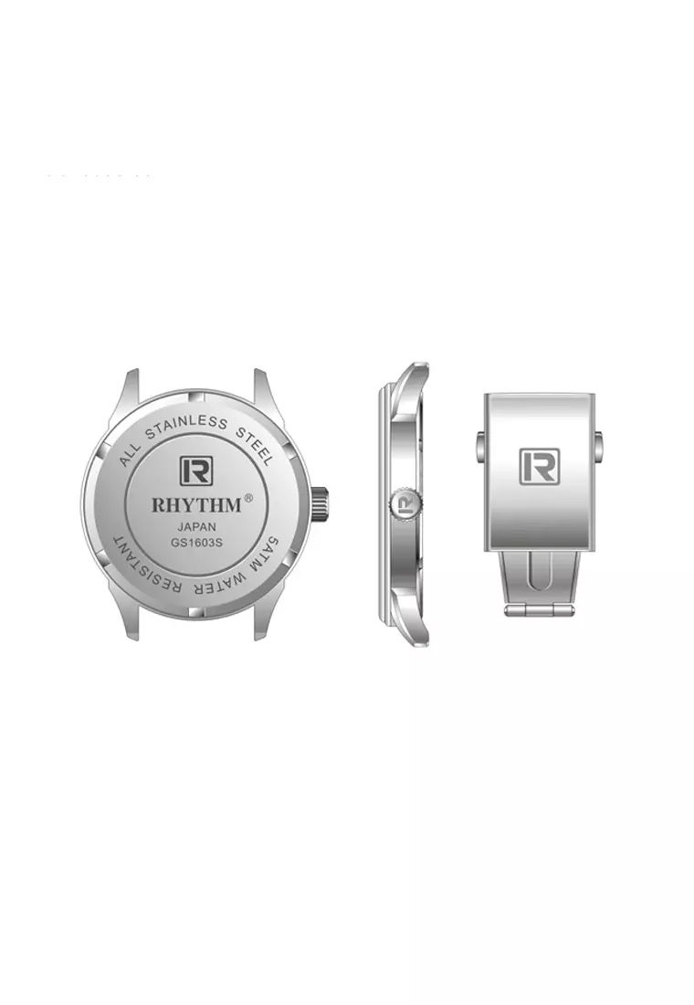 Rhythm GS1603S04 Jam Tangan Pria Stainless Steel