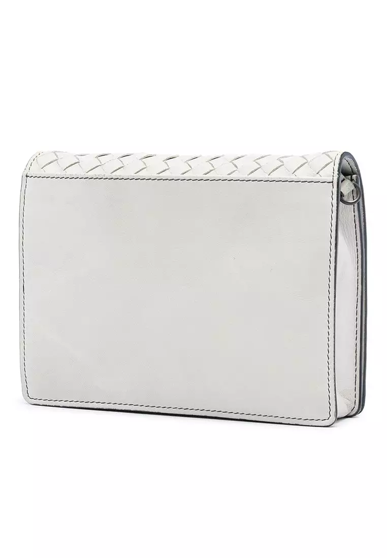 Pre-Loved Bottega Veneta Nappa Intrecciato Abstract Wallet On Chain