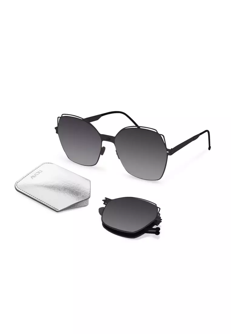 ROAV超輕極薄摺疊式太陽眼鏡MONICASS012Matte Black / Grey Gradient13.41